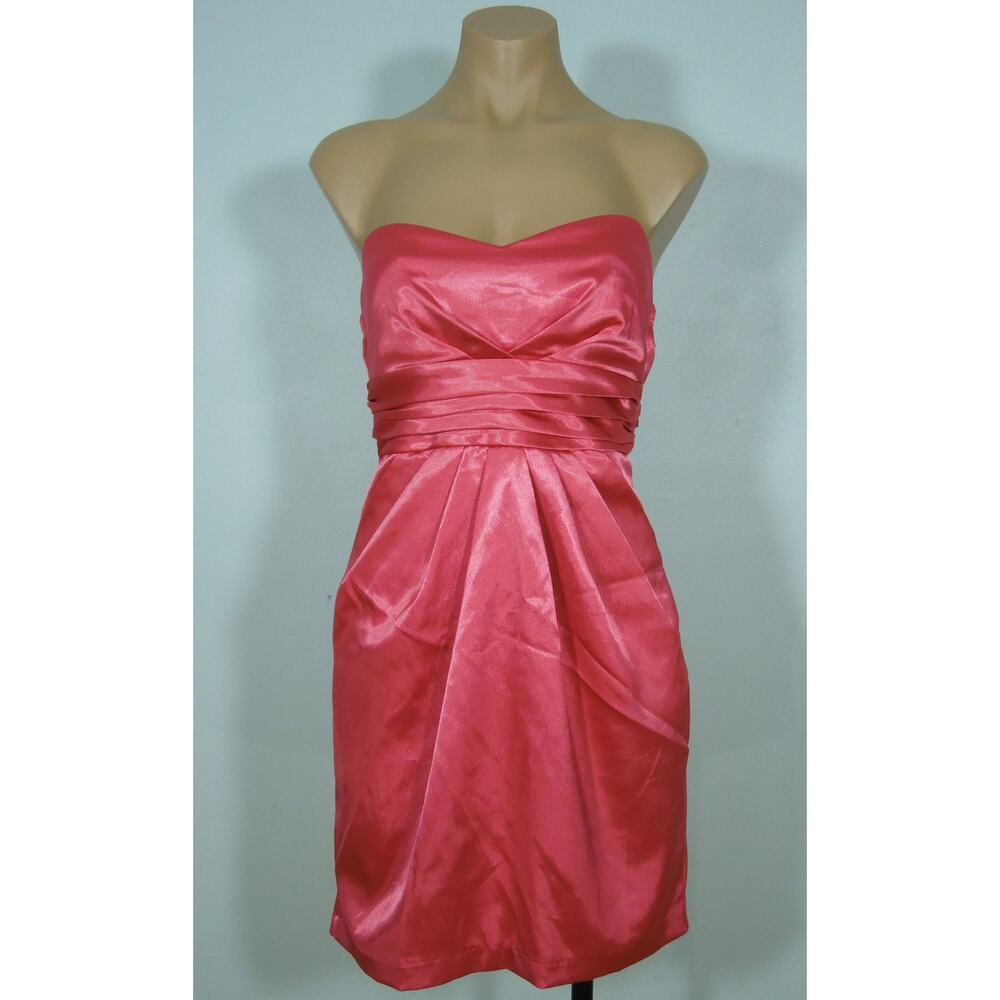 LOVE TEASE Cocktail Dress 3 Juniors Shiny Strapless